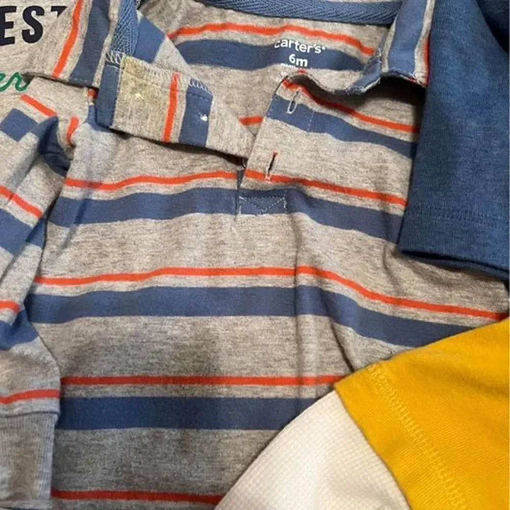 Bundle of 11 Baby Boy One pieces Sz 6 Months Variety Brands #V181